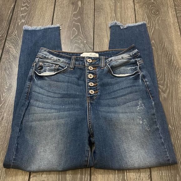KanCan Denim - KanCan Button Fly Distressed Blue Jeans Women's Size 5 / 26